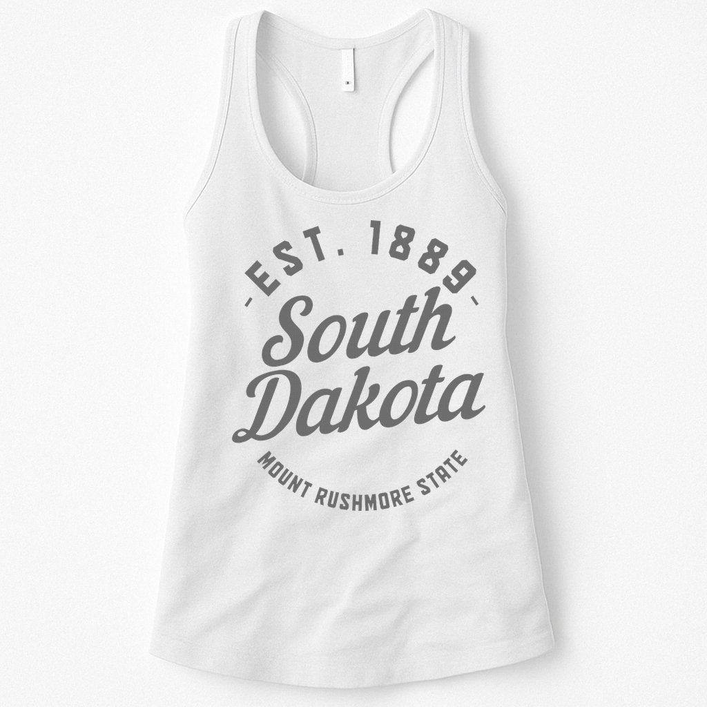 South Dakota Est. 1889 Vintage Mount Rushmore State Pride Womens Tank Top
