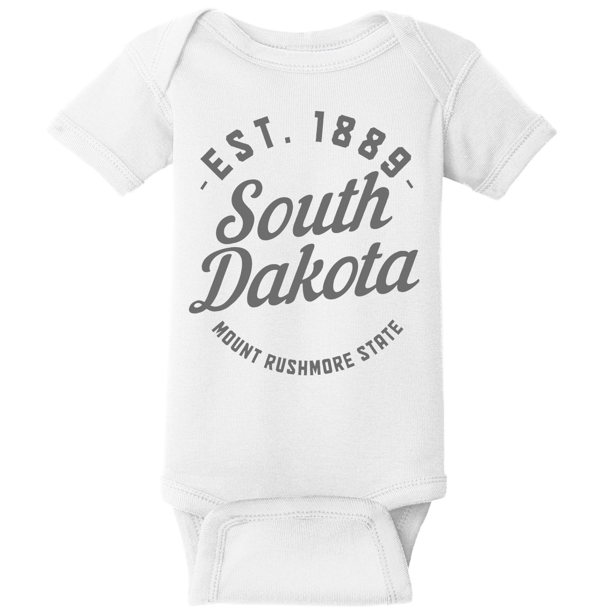South Dakota Est. 1889 Vintage Mount Rushmore State Pride Baby Bodysuit