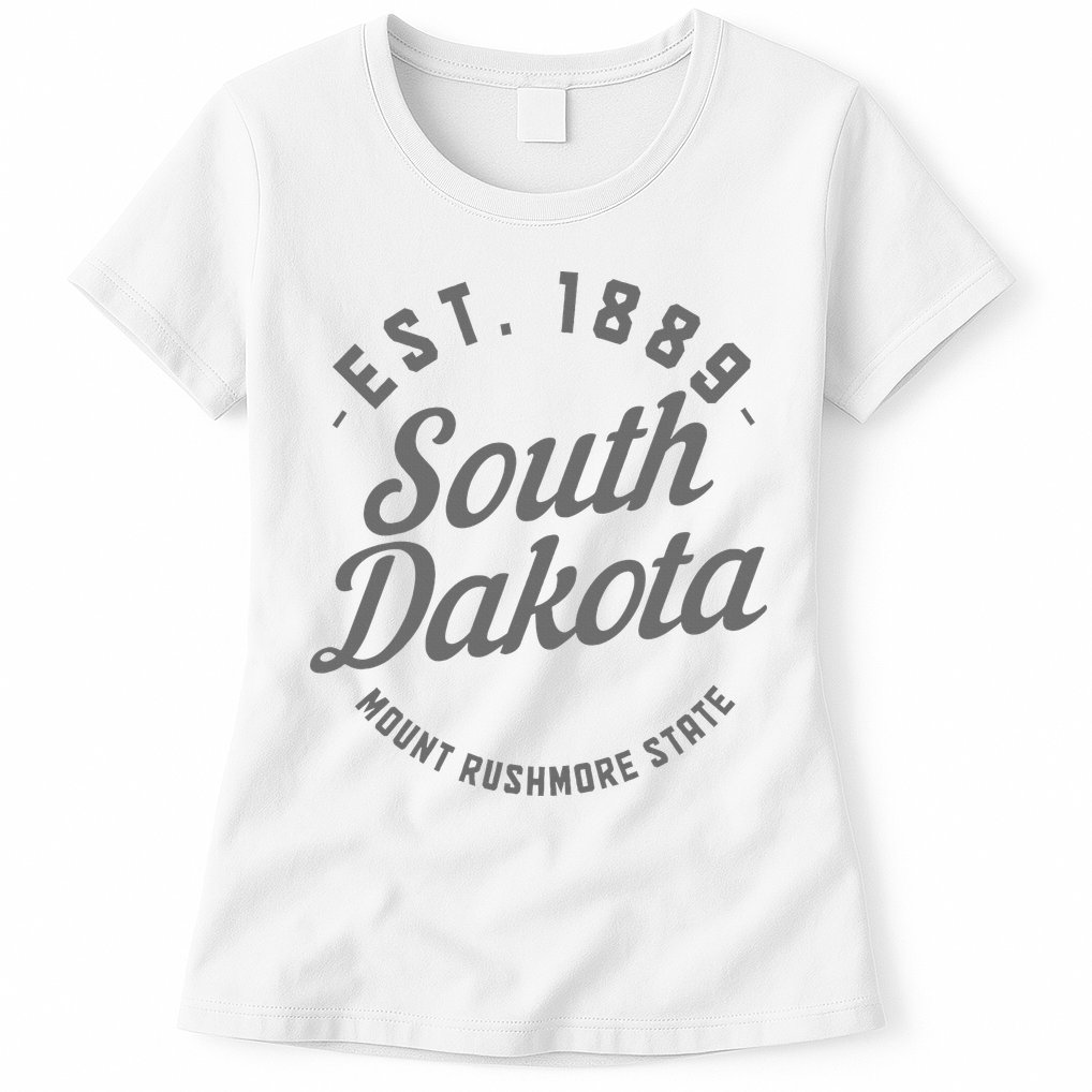 South Dakota Est. 1889 Vintage Mount Rushmore State Pride Womens T-Shirt