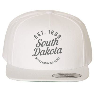 South Dakota Est. 1889 Vintage Mount Rushmore State Pride Wool Snapback Cap