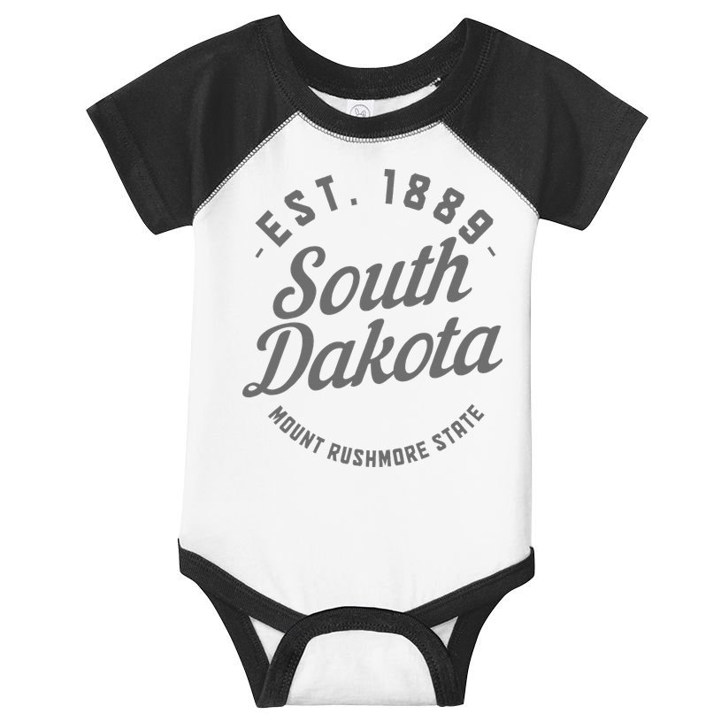 South Dakota Est. 1889 Vintage Mount Rushmore State Pride Infant Baby Jersey Bodysuit