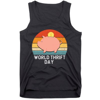 Savings Day Economics Students Teachers World Thrift Day Tank Top