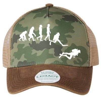 Scuba Dive Evolution Diving Diver Ocean Lover Gift Legacy Tie Dye Trucker Hat