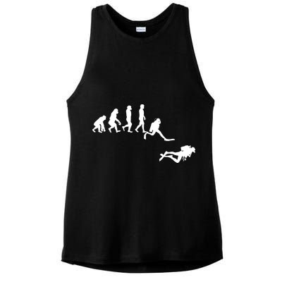 Scuba Dive Evolution Diving Diver Ocean Lover Gift Ladies PosiCharge Tri-Blend Wicking Tank