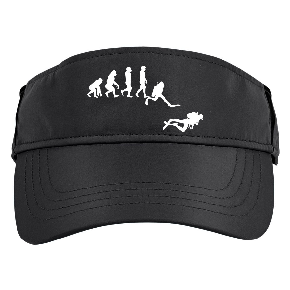 Scuba Dive Evolution Diving Diver Ocean Lover Gift Adult Drive Performance Visor