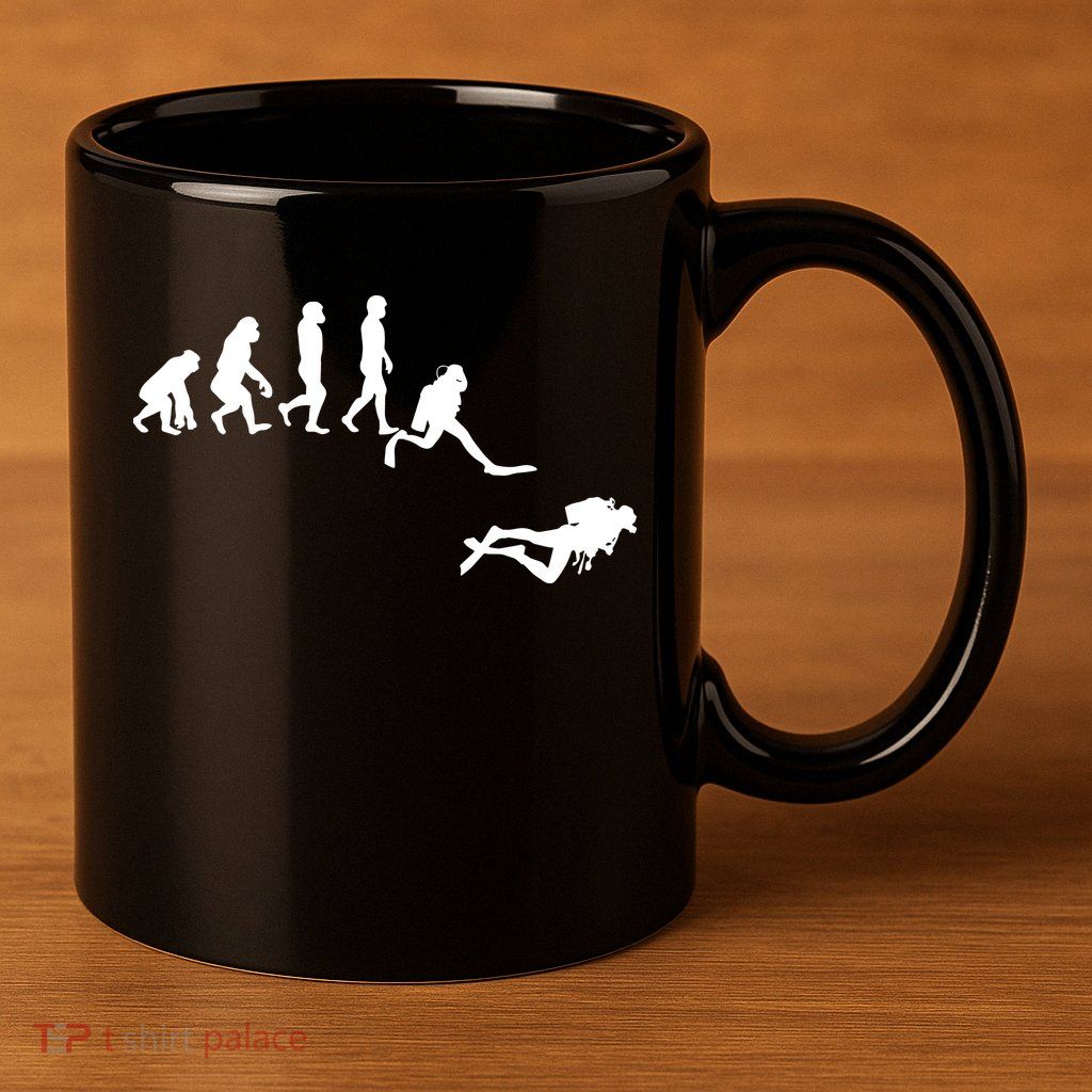 Scuba Dive Evolution Diving Diver Ocean Lover Gift 11oz C Handle Ceramic Mug