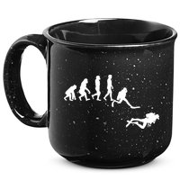 Scuba Dive Evolution Diving Diver Ocean Lover Gift 15oz Campfire Ceramic Mug
