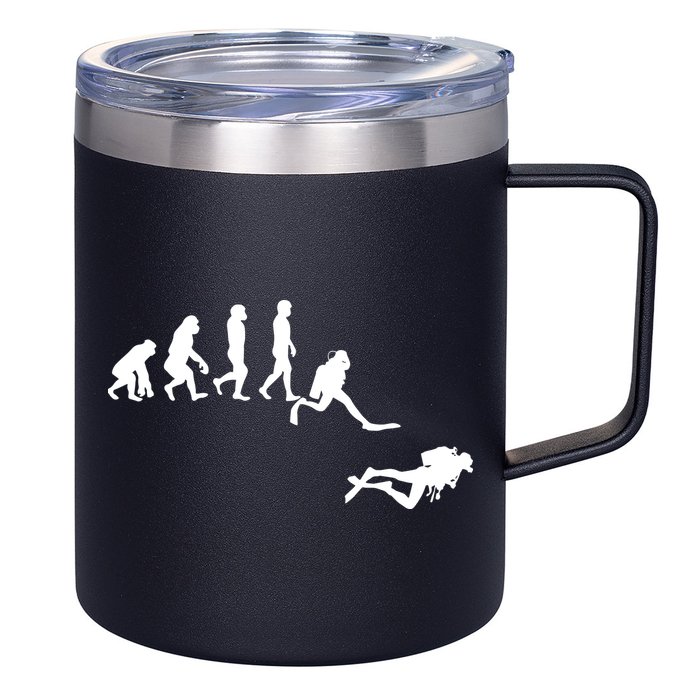 Scuba Dive Evolution Diving Diver Ocean Lover Gift 12oz Stainless Steel Coffee Mug