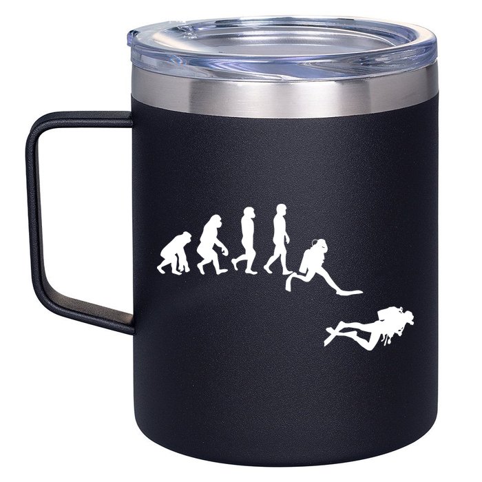 Scuba Dive Evolution Diving Diver Ocean Lover Gift 12oz Stainless Steel Coffee Mug