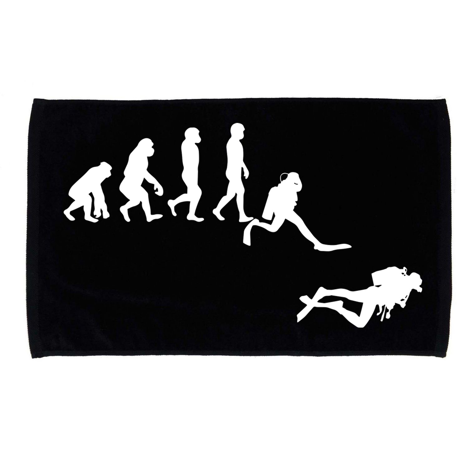 Scuba Dive Evolution Diving Diver Ocean Lover Gift Microfiber Hand Towel