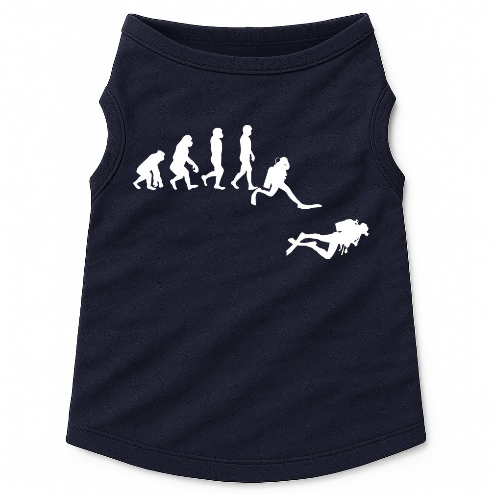 Scuba Dive Evolution Diving Diver Ocean Lover Gift Doggie Tank