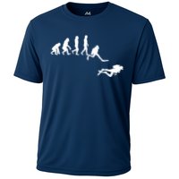 Scuba Dive Evolution Diving Diver Ocean Lover Gift Cooling Performance Crew T-Shirt
