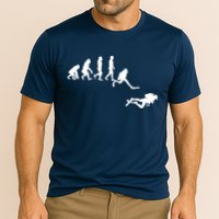 Scuba Dive Evolution Diving Diver Ocean Lover Gift Cooling Performance Crew T-Shirt