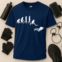 Scuba Dive Evolution Diving Diver Ocean Lover Gift Cooling Performance Crew T-Shirt