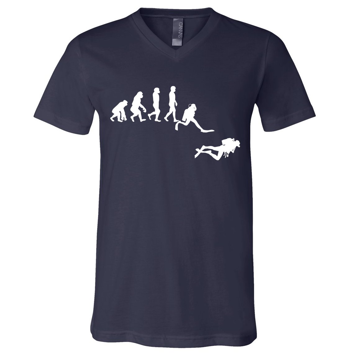 Scuba Dive Evolution Diving Diver Ocean Lover Gift V-Neck T-Shirt