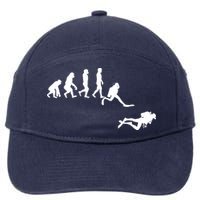 Scuba Dive Evolution Diving Diver Ocean Lover Gift 7-Panel Snapback Hat