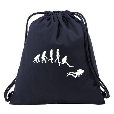 Scuba Dive Evolution Diving Diver Ocean Lover Gift Drawstring Bag