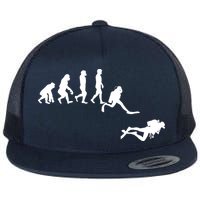 Scuba Dive Evolution Diving Diver Ocean Lover Gift Flat Bill Trucker Hat