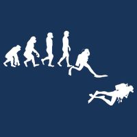 Scuba Dive Evolution Diving Diver Ocean Lover Gift Flat Bill Trucker Hat