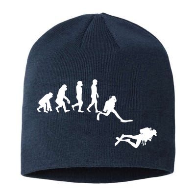 Scuba Dive Evolution Diving Diver Ocean Lover Gift Sustainable Beanie