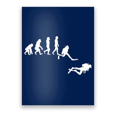 Scuba Dive Evolution Diving Diver Ocean Lover Gift Poster