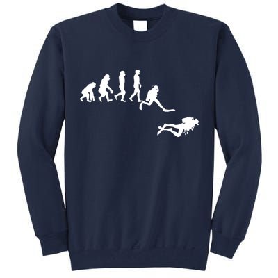 Scuba Dive Evolution Diving Diver Ocean Lover Gift Tall Sweatshirt