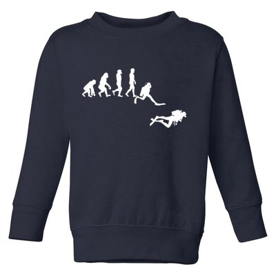 Scuba Dive Evolution Diving Diver Ocean Lover Gift Toddler Sweatshirt