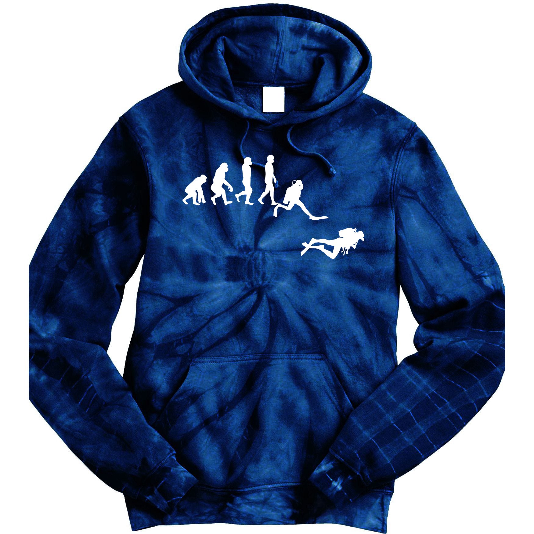 Scuba Dive Evolution Diving Diver Ocean Lover Gift Tie Dye Hoodie