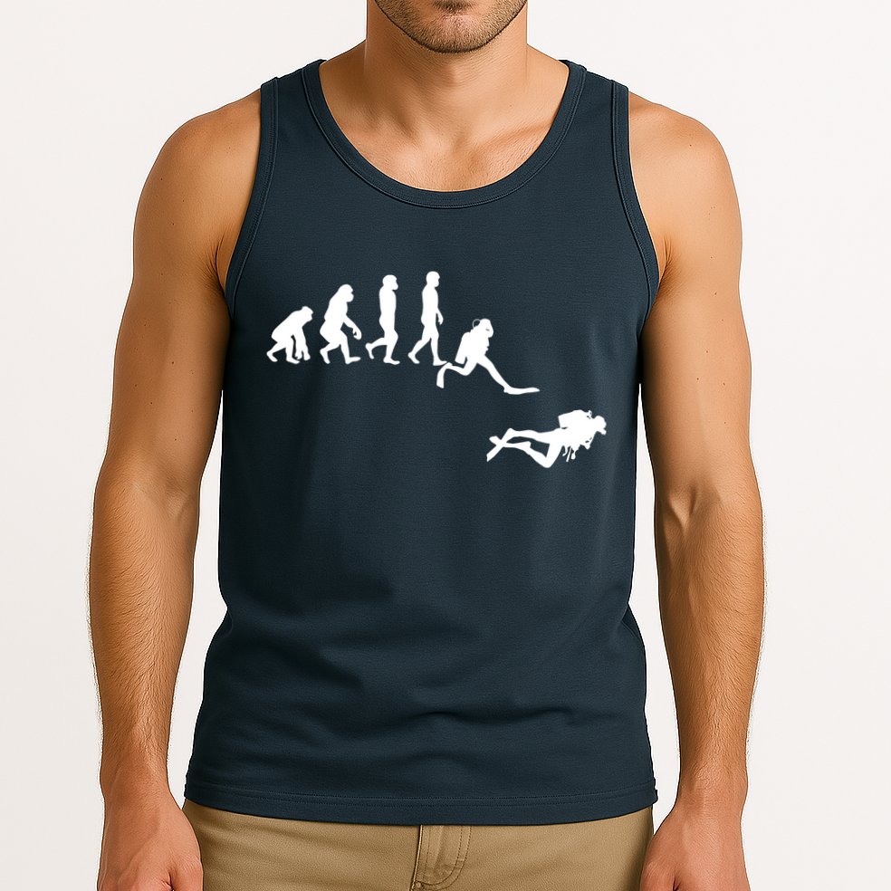 Scuba Dive Evolution Diving Diver Ocean Lover Gift Tank Top