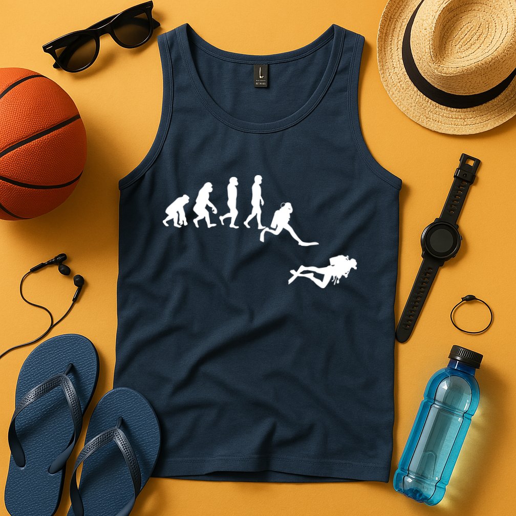 Scuba Dive Evolution Diving Diver Ocean Lover Gift Tank Top