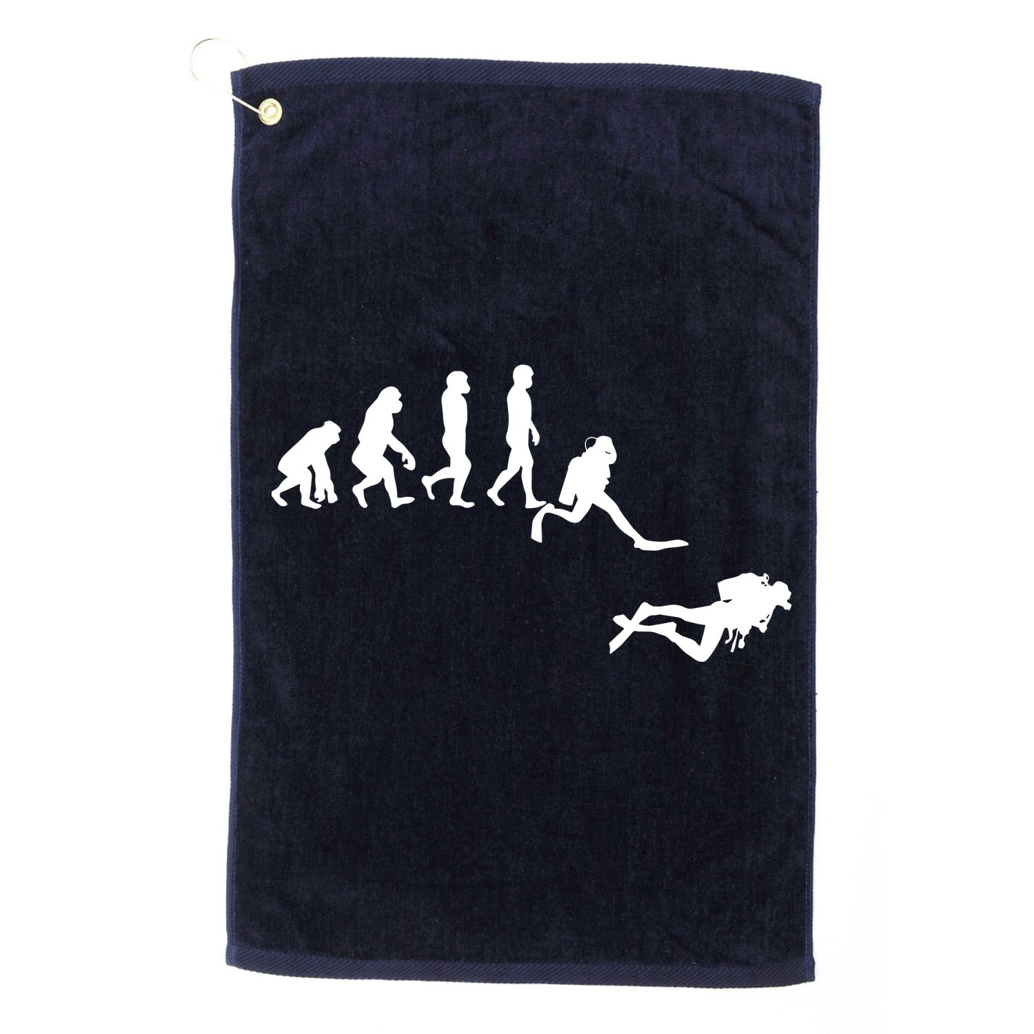 Scuba Dive Evolution Diving Diver Ocean Lover Gift Golf Towel
