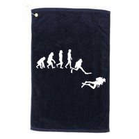 Scuba Dive Evolution Diving Diver Ocean Lover Gift Golf Towel