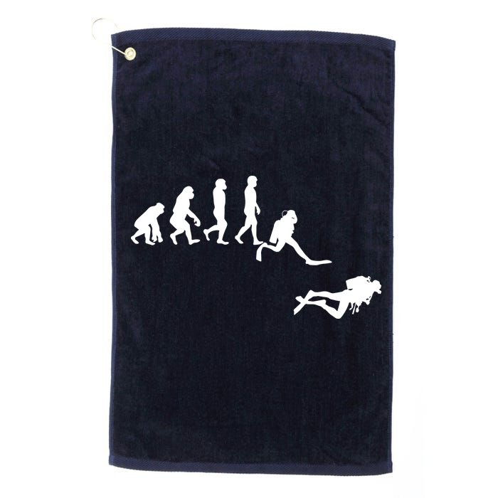 Scuba Dive Evolution Diving Diver Ocean Lover Gift Golf Towel