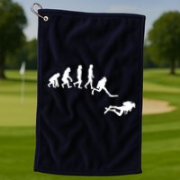 Scuba Dive Evolution Diving Diver Ocean Lover Gift Golf Towel
