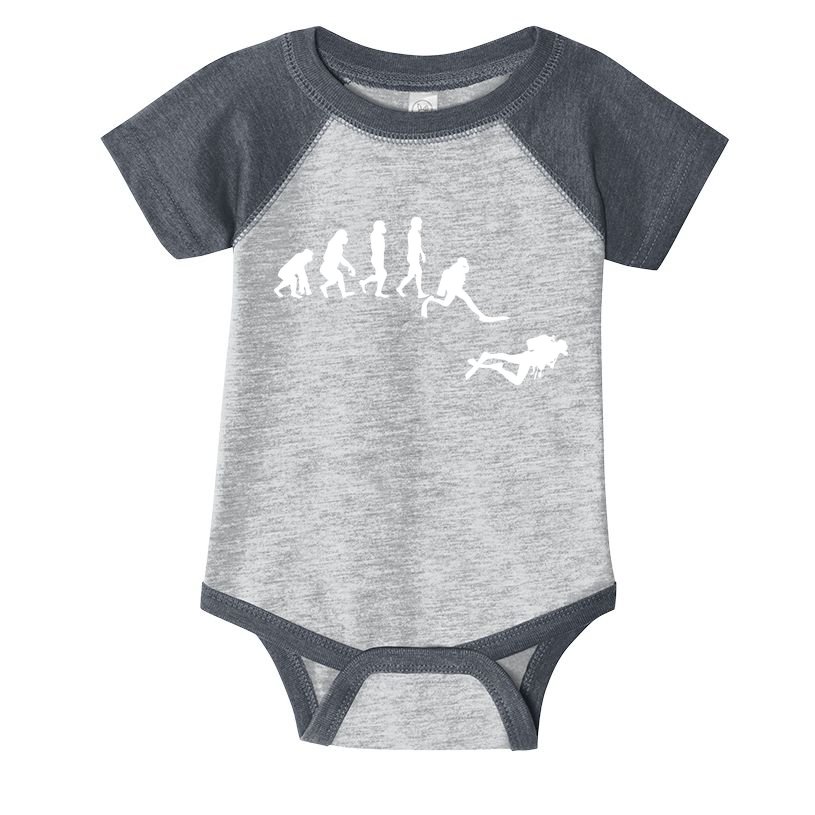 Scuba Dive Evolution Diving Diver Ocean Lover Gift Infant Baby Jersey Bodysuit