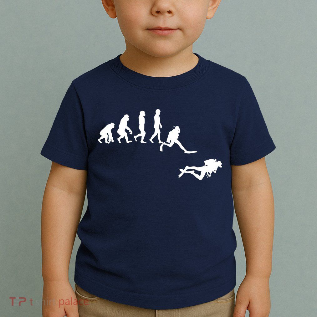 Scuba Dive Evolution Diving Diver Ocean Lover Gift Toddler T-Shirt