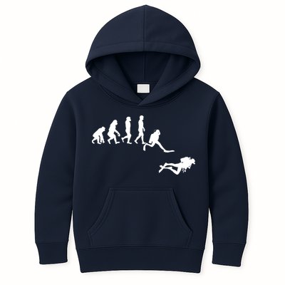 Scuba Dive Evolution Diving Diver Ocean Lover Gift Kids Hoodie