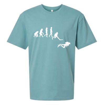 Scuba Dive Evolution Diving Diver Ocean Lover Gift Sueded Cloud Jersey T-Shirt