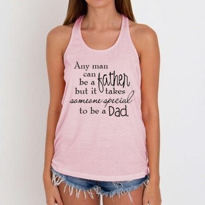 Special Dad Father's Day Gift Quote Women's Knotted Racerback Tank