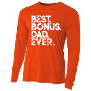 Step Dad Fathers Day Gift Best Bonus Dad Ever Gift Cooling Performance Long Sleeve Crew