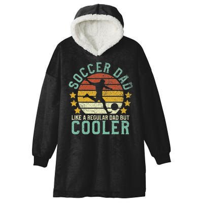 Soccer Dad Funny Soccer Player & Fan Father's Day Gift Hooded Wearable Blanket