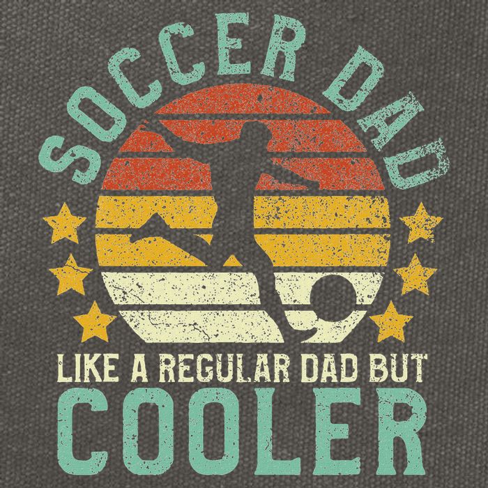 Soccer Dad Funny Soccer Player & Fan Father's Day Gift Cotton Canvas Backpack