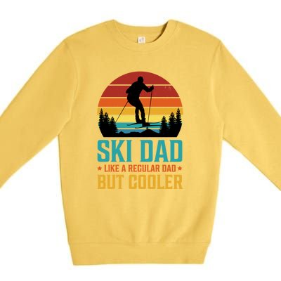 Ski Dad | Funny Skier & Skiing Lover Gift For Men Premium Crewneck Sweatshirt