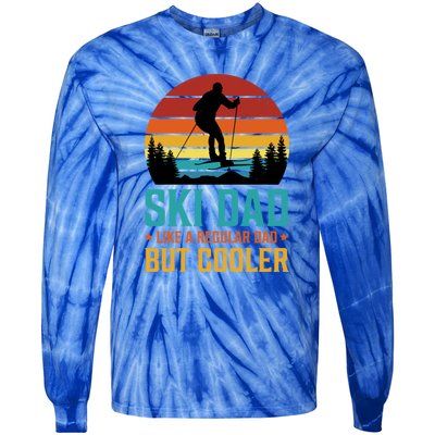 Ski Dad | Funny Skier & Skiing Lover Gift For Men Tie-Dye Long Sleeve Shirt