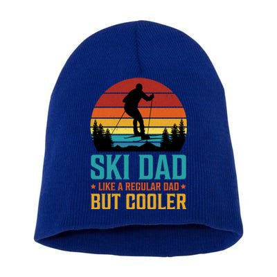 Ski Dad | Funny Skier & Skiing Lover Gift For Men Short Acrylic Beanie