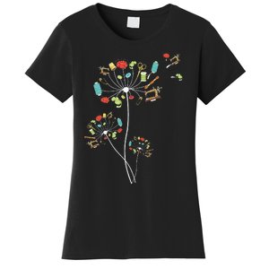 Sewing Dandelion Flowers Quilting Women's T-Shirt