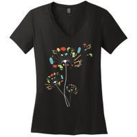 Sewing Dandelion Flowers Quilting Women's V-Neck T-Shirt