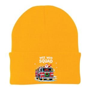 Santa Driving Fire Truck Christmas Emergency Crew Gift Knit Cap Winter Beanie