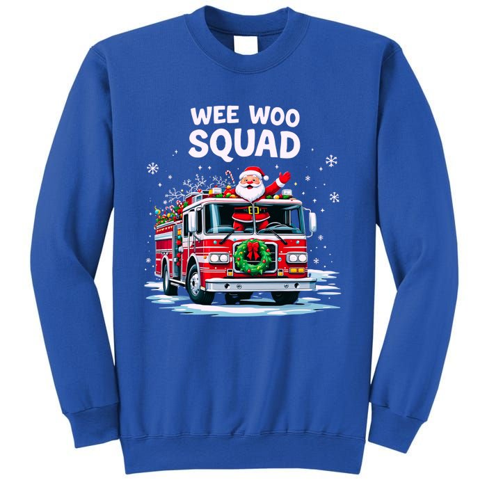 Santa Driving Fire Truck Christmas Emergency Crew Gift Sweatshirt