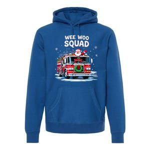 Santa Driving Fire Truck Christmas Emergency Crew Gift Premium Hoodie